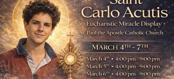 Saint Carlos Acutis Eucharistic Miracle Display